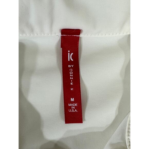 IC by Connie K Womens Cream Ivory Swing Style Jacket Size Medium Button Front - Picture 3 of 9